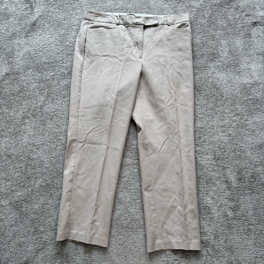 Talbots Newport Beige Straight Leg Ankle Pants Size 12‎